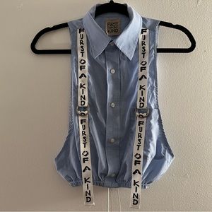 LF crop top/work blouse aesthetic but make it grunge :)